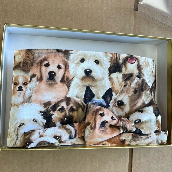 Dogs Cummerbund an Bow Tie Set New